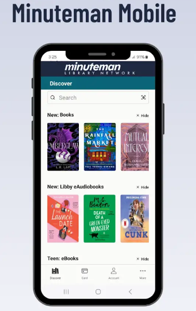 Minuteman Mobile app on device screen