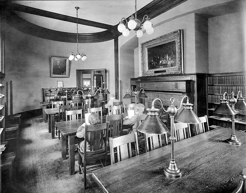 1910 Oval Room, Cary Memorial Library in Lexington, Massachusetts