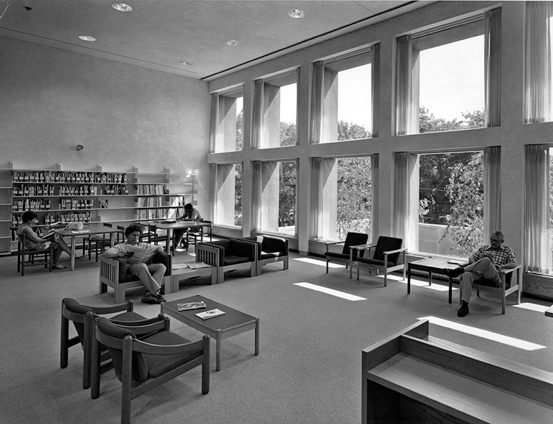 Main reference room in 1976