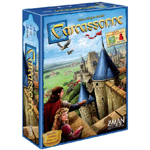 Board game box with a picture of a castle on the cover