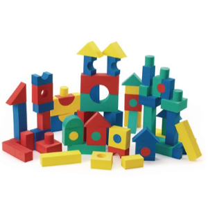 Multi-color foam building blocks