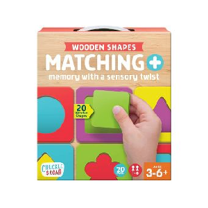 Matching+ wooden shapes: memory with a sensory twist box