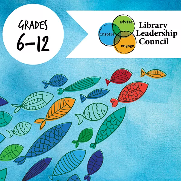 Cary Teen Library Leadership Council logo. Grades 6-12.